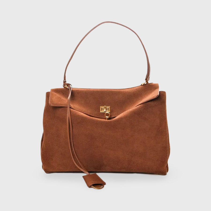 Sac à main Ciara en daim – Sac porté épaule en daim camel