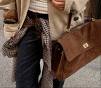 Sac à main Ciara Essential – Sac à main en daim marron chocolat