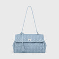 Sac tissé vintage Ciara – Daim bleu clair