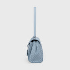 Sac tissé vintage Ciara – Daim bleu clair
