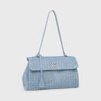 Sac tissé vintage Ciara – Daim bleu clair