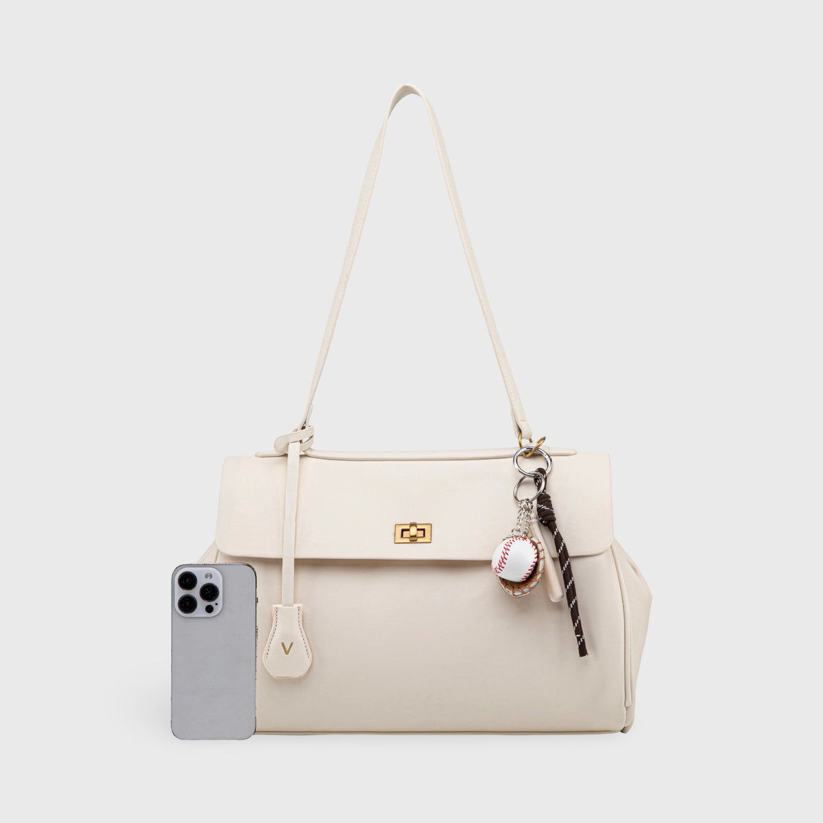 Sac à épaule vintage Ciara – Sac à main en cuir crème