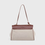 Sac à bandoulière en toile vintage Ciara – Beige et marron