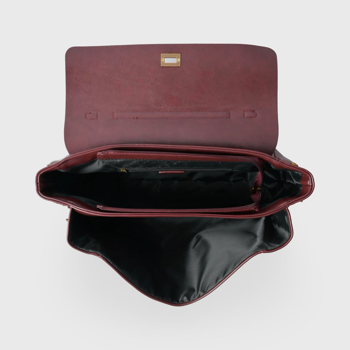 Ciara Vintage Shoulder Bag – Burgundy Leather Handbag