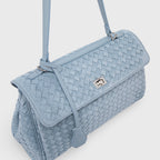 Sac tissé vintage Ciara – Daim bleu clair