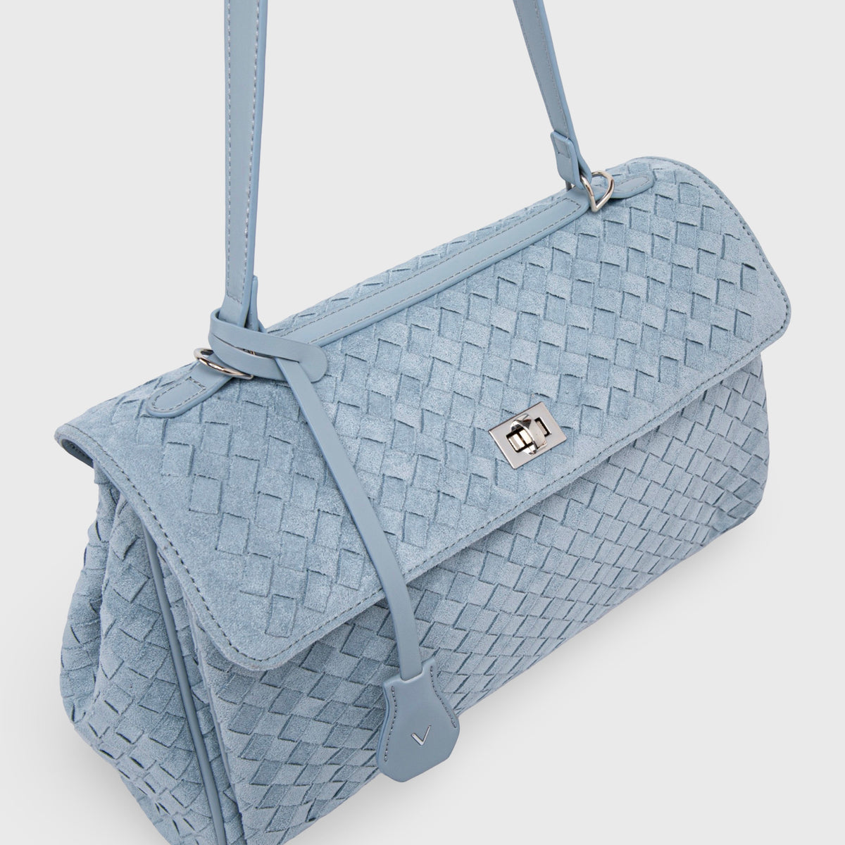 Sac tissé vintage Ciara – Daim bleu clair
