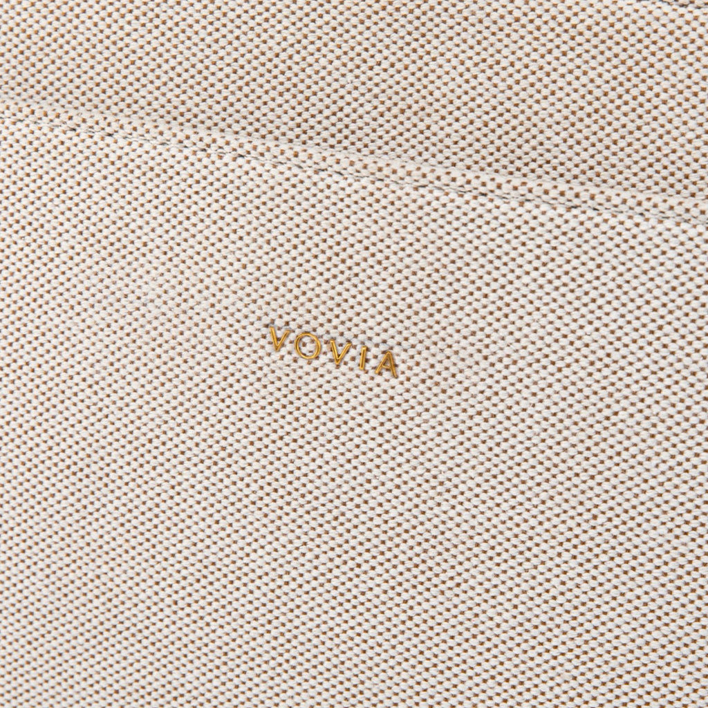 Sac à main Ciara Essential à poignée supérieure – Toile beige et cuir noir