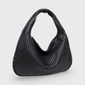 Sac hobo oversize tressé – Sac porté épaule en cuir noir