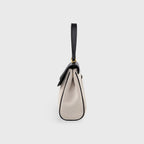 Sac à main Ciara Essential à poignée supérieure – Toile beige et cuir noir