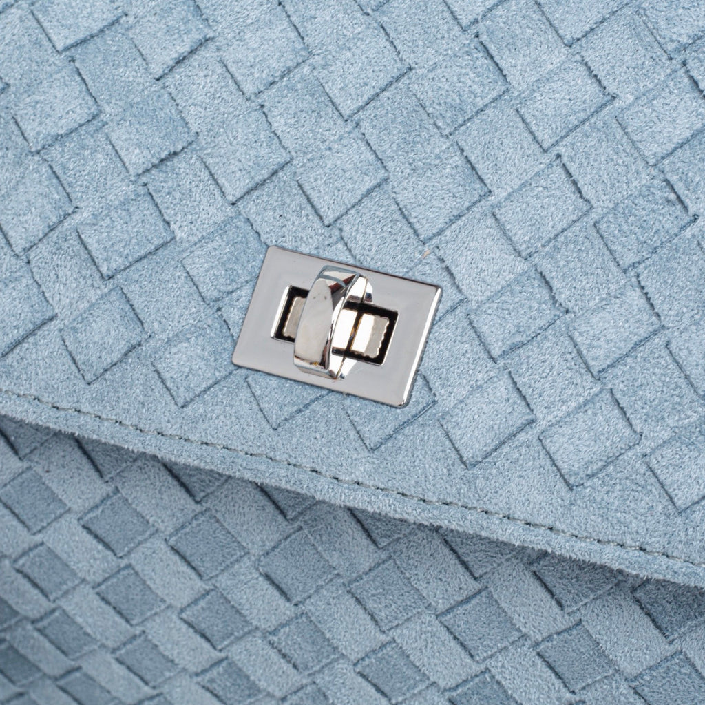 Sac tissé vintage Ciara – Daim bleu clair