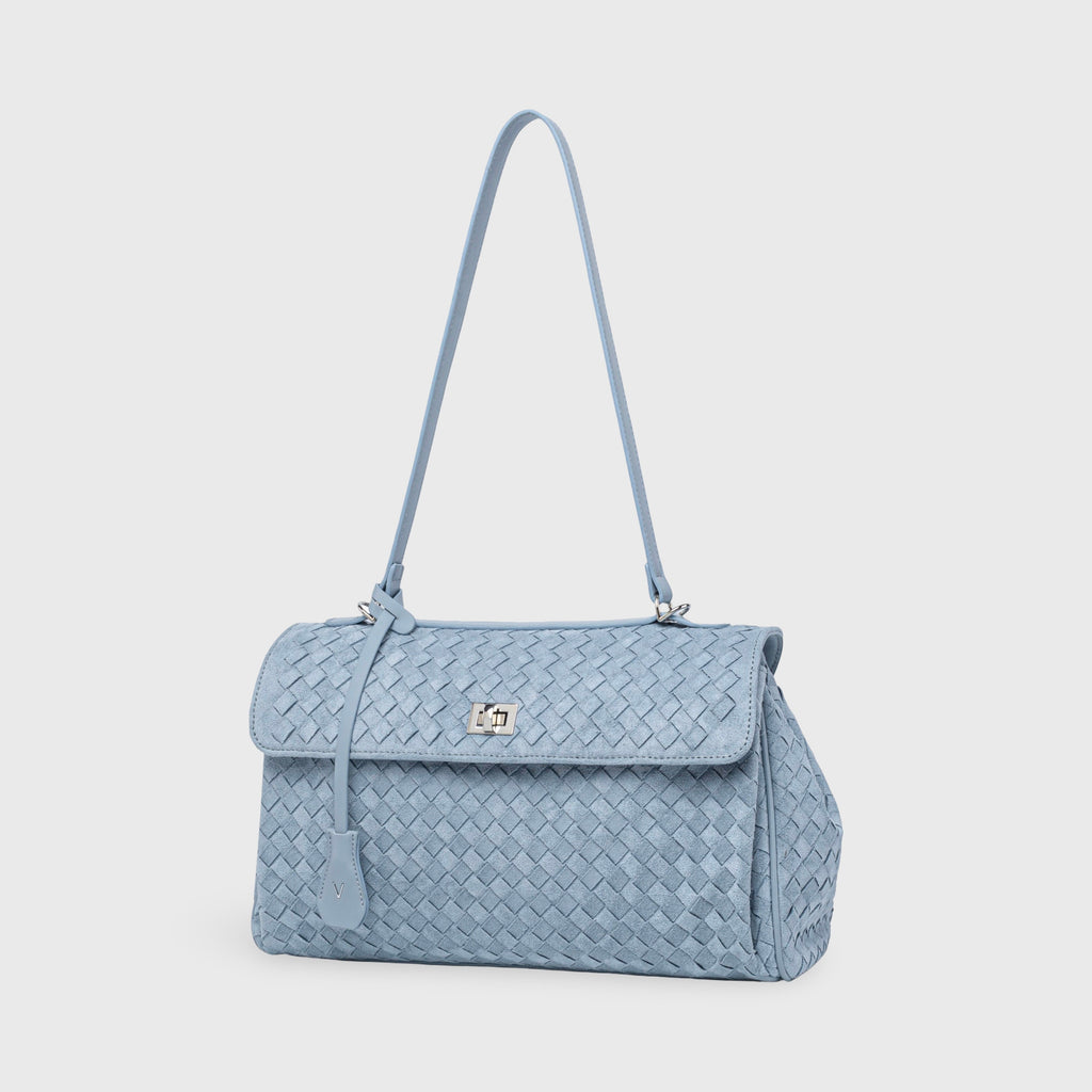 Sac tissé vintage Ciara – Daim bleu clair
