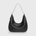 Sac hobo tressé Hailey – Sac à bandoulière en cuir noir