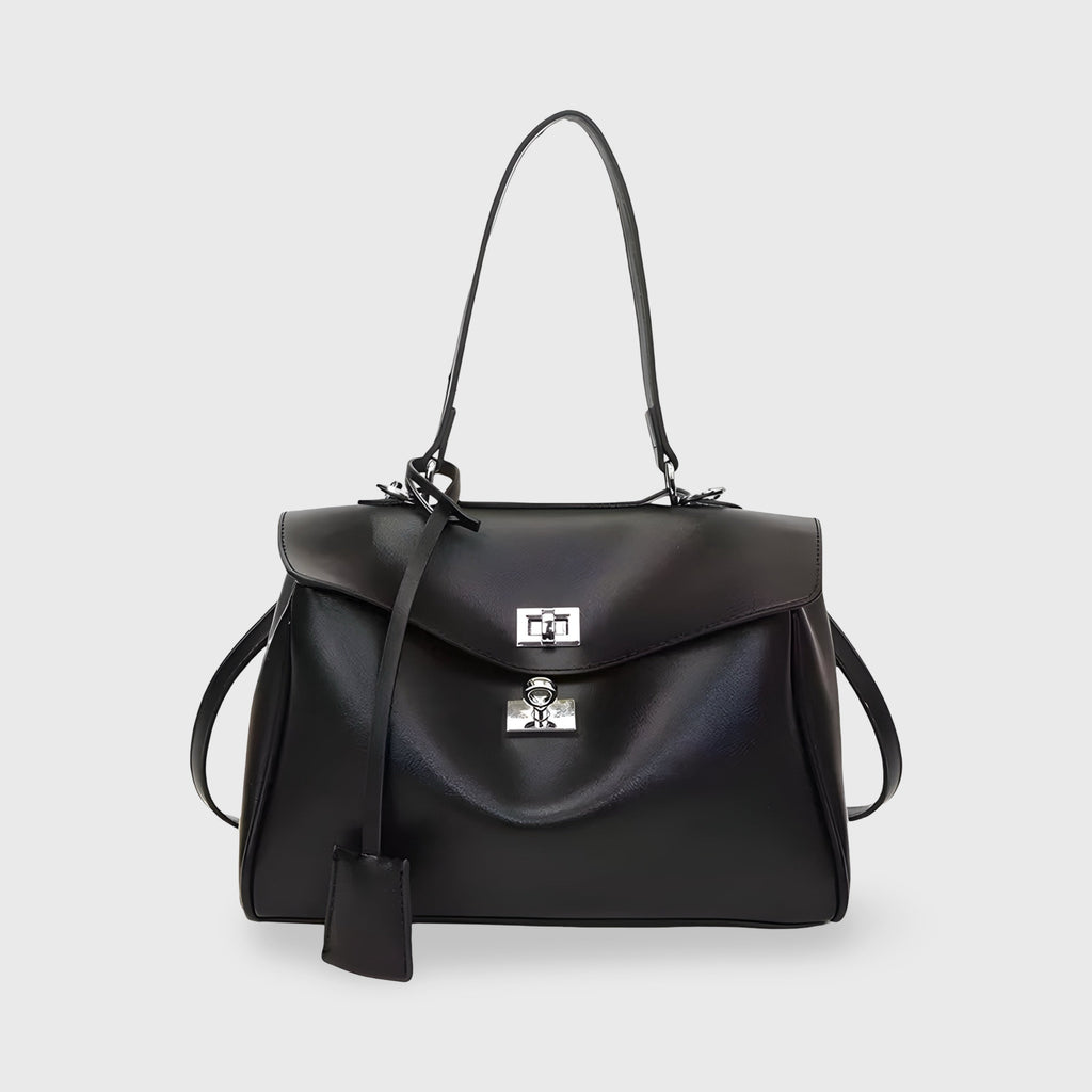 Sac à main Ciara Nova à poignée supérieure – Sac à main en cuir noir