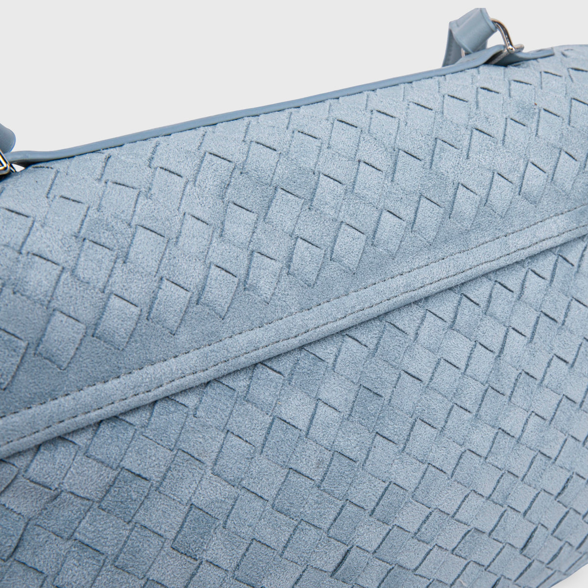 Sac tissé vintage Ciara – Daim bleu clair
