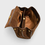 Sac à main Ciara en daim – Sac porté épaule en daim marron