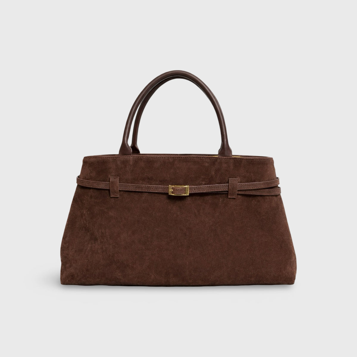 Lara Suede Tote Bag – Chocolate Brown Suede Handbag