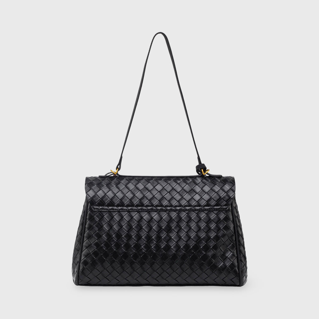Sac à bandoulière tissé édition limitée Ciara Vintage – Sac à main en cuir noir