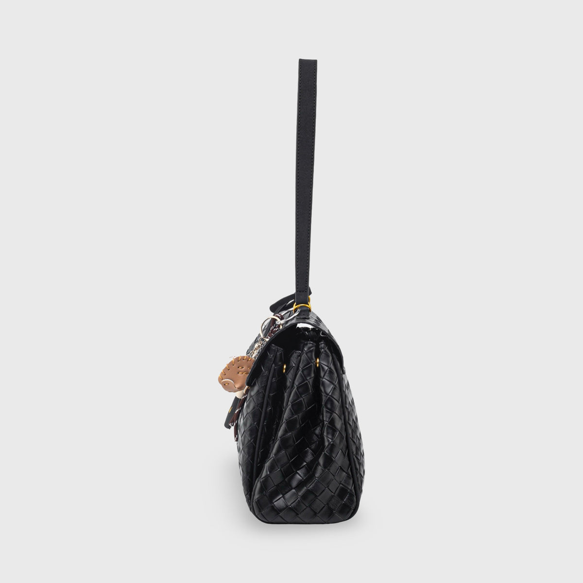 Sac à bandoulière tissé édition limitée Ciara Vintage – Sac à main en cuir noir