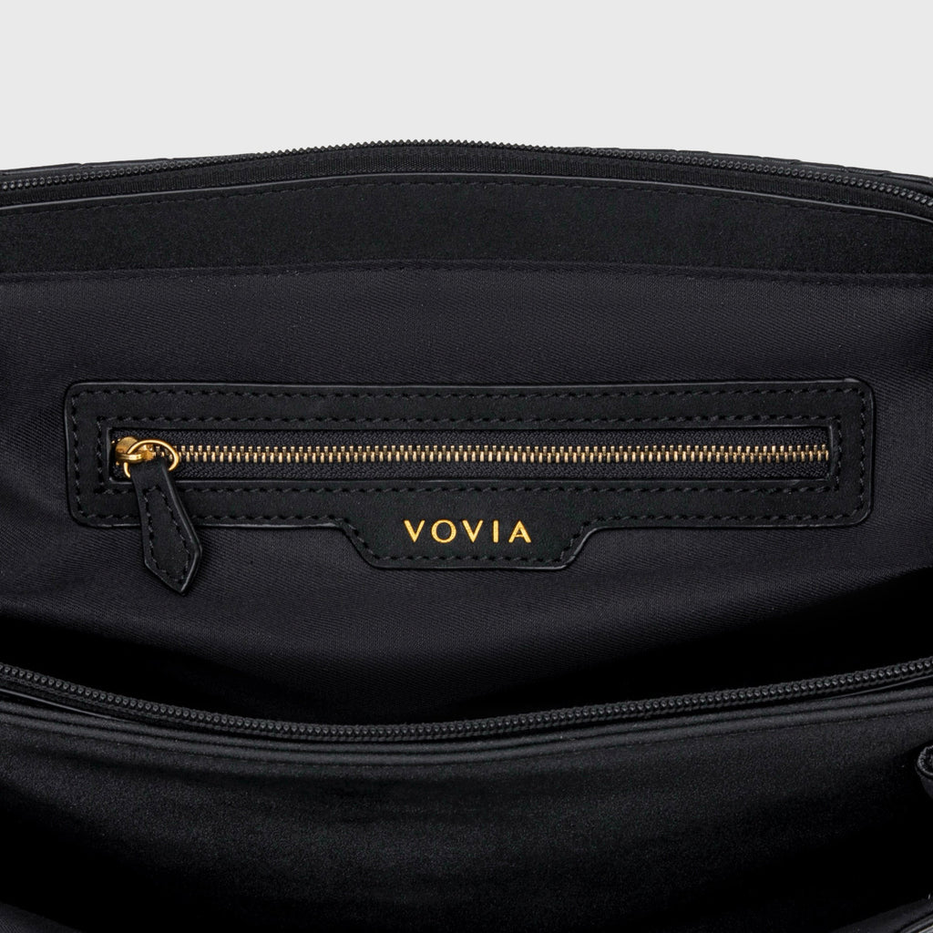 Sac à bandoulière tissé édition limitée Ciara Vintage – Sac à main en cuir noir