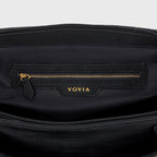 Sac à bandoulière tissé édition limitée Ciara Vintage – Sac à main en cuir noir