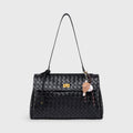 Sac à bandoulière tissé édition limitée Ciara Vintage – Sac à main en cuir noir