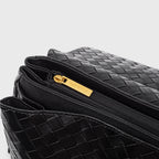 Sac à bandoulière tissé édition limitée Ciara Vintage – Sac à main en cuir noir
