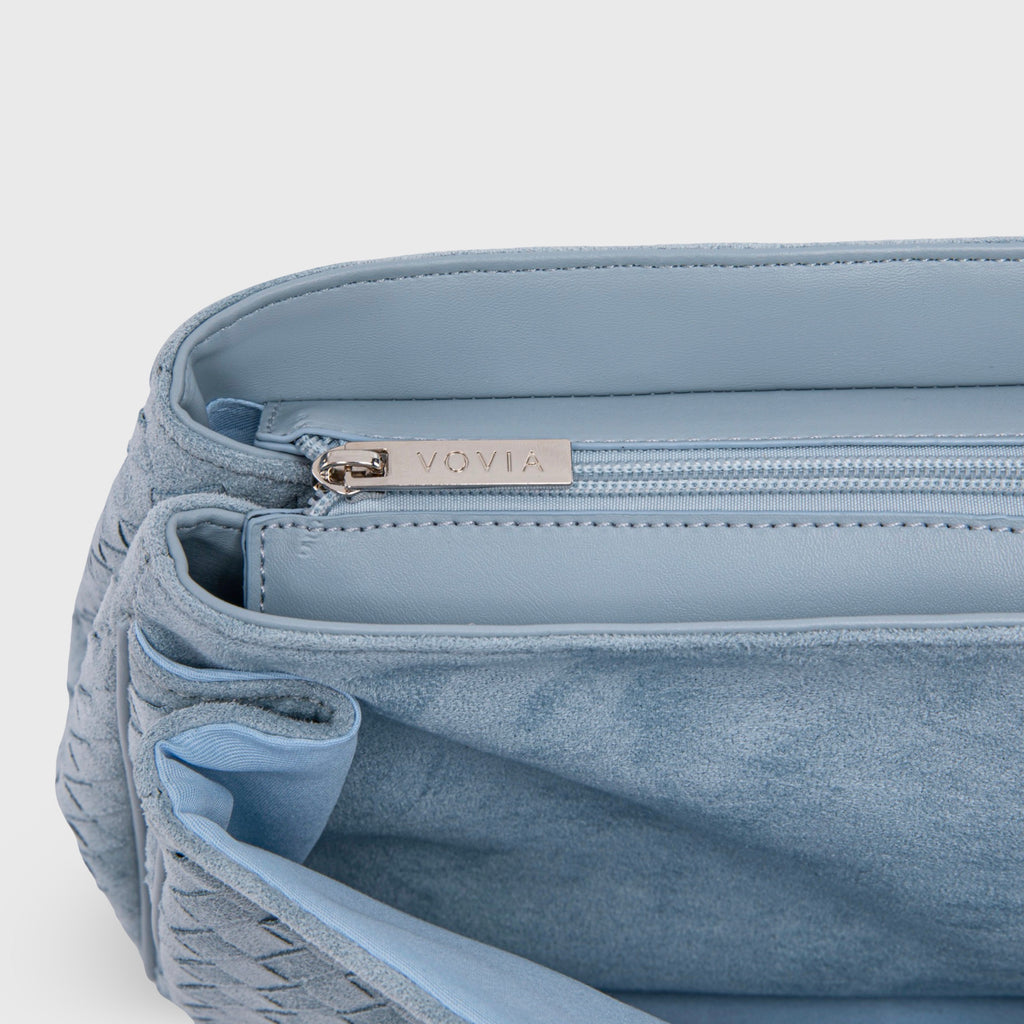 Sac tissé vintage Ciara – Daim bleu clair