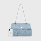Sac tissé vintage Ciara – Daim bleu clair