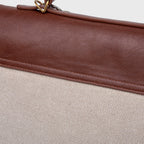 Sac à bandoulière en toile vintage Ciara – Beige et marron
