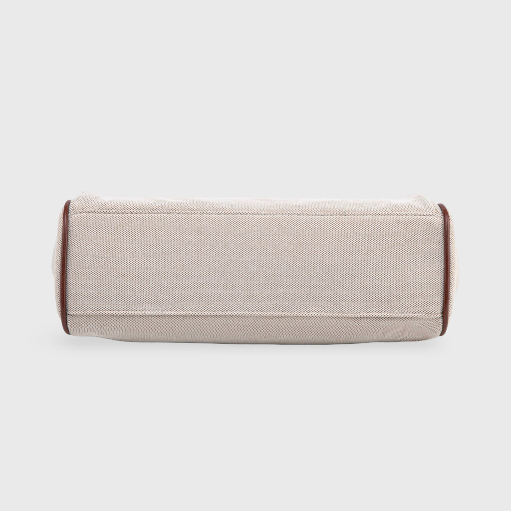 Sac à bandoulière en toile vintage Ciara – Beige et marron
