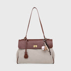 Sac à bandoulière en toile vintage Ciara – Beige et marron