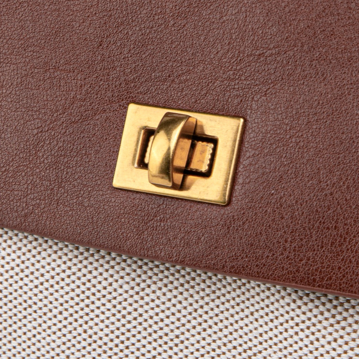 Sac à bandoulière en toile vintage Ciara – Beige et marron