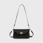 Petit sac porté épaule Ciara – Sac à rabat en cuir noir avec bandoulière