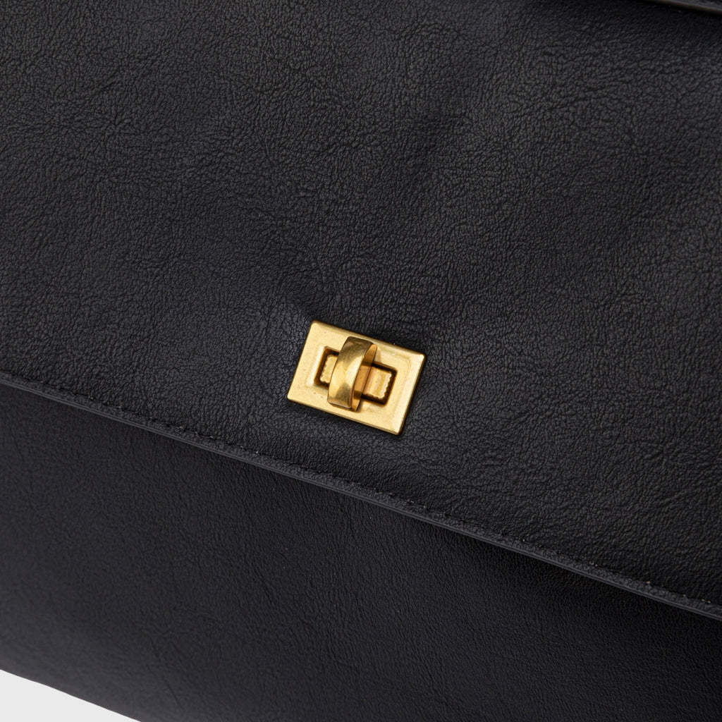 Sac à main Ciara avec poignée – Sac à main en cuir noir