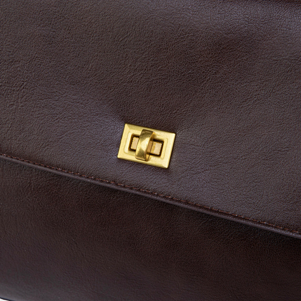 Ciara Essential Top Handle Bag – Dark Brown Leather Handbag