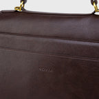 Ciara Essential Top Handle Bag – Dark Brown Leather Handbag