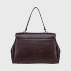 Ciara Essential Top Handle Bag – Dark Brown Leather Handbag