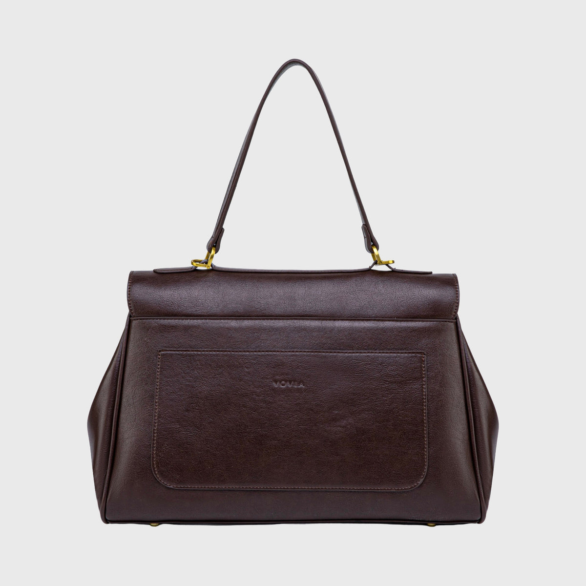 Ciara Essential Top Handle Bag – Dark Brown Leather Handbag