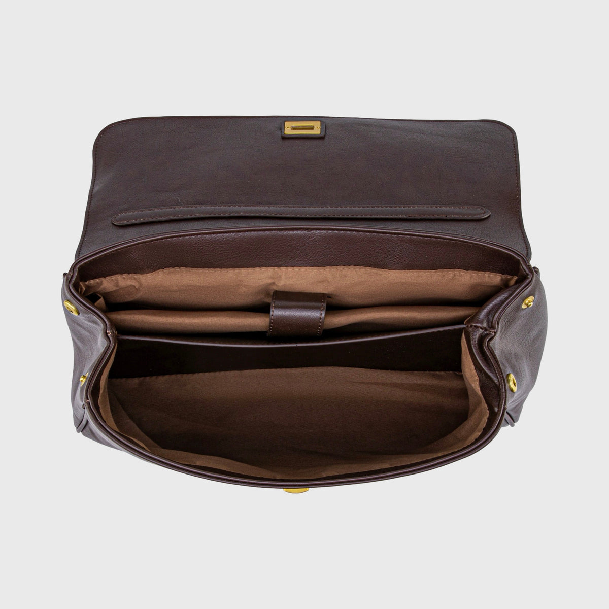 Ciara Essential Top Handle Bag – Dark Brown Leather Handbag