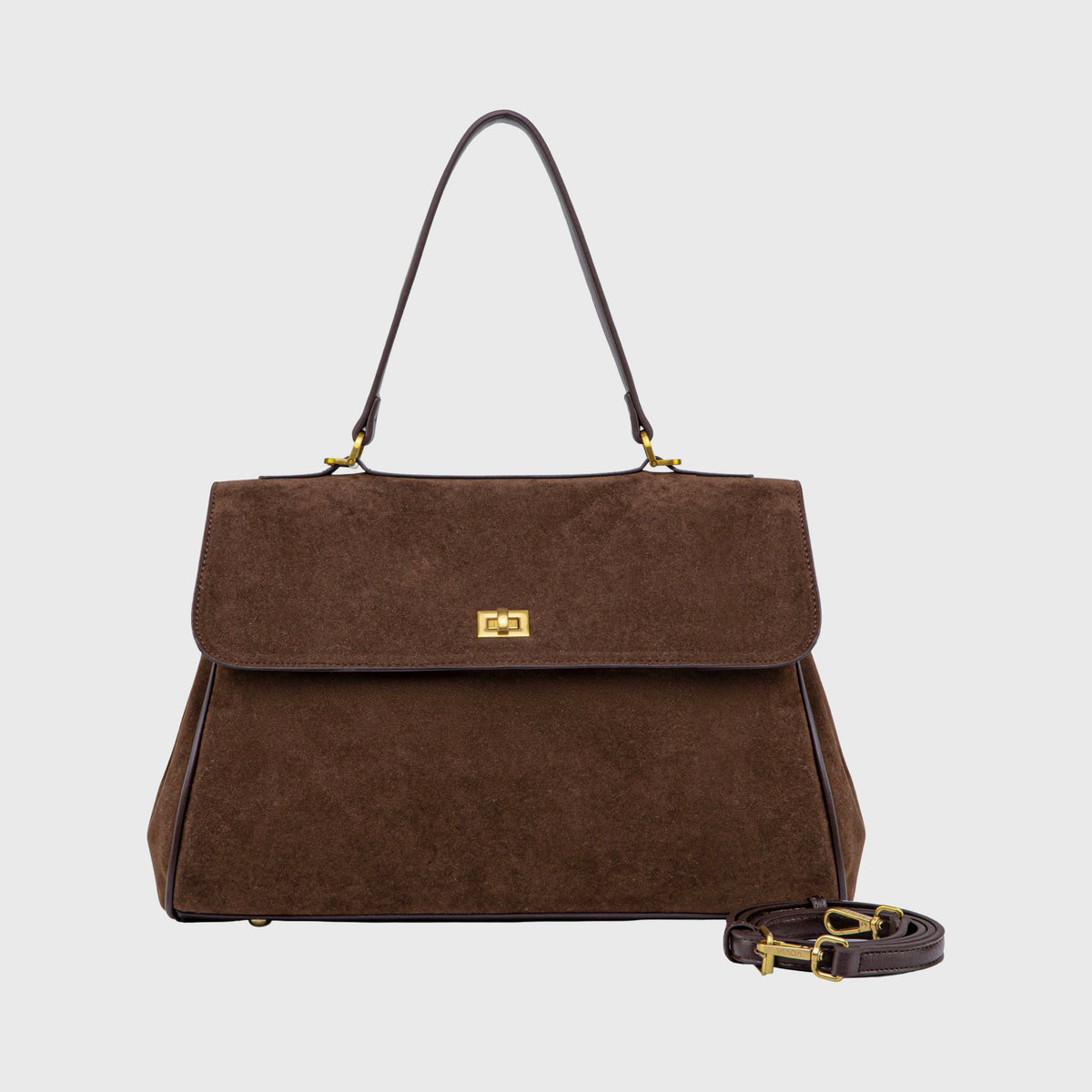 Sac à main Ciara Essential – Sac à main en daim marron chocolat