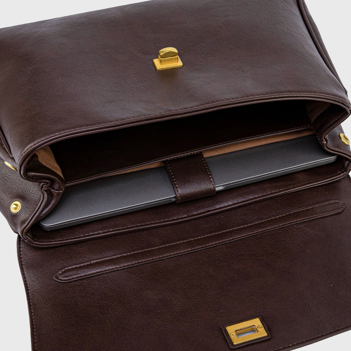 Ciara Essential Top Handle Bag – Dark Brown Leather Handbag