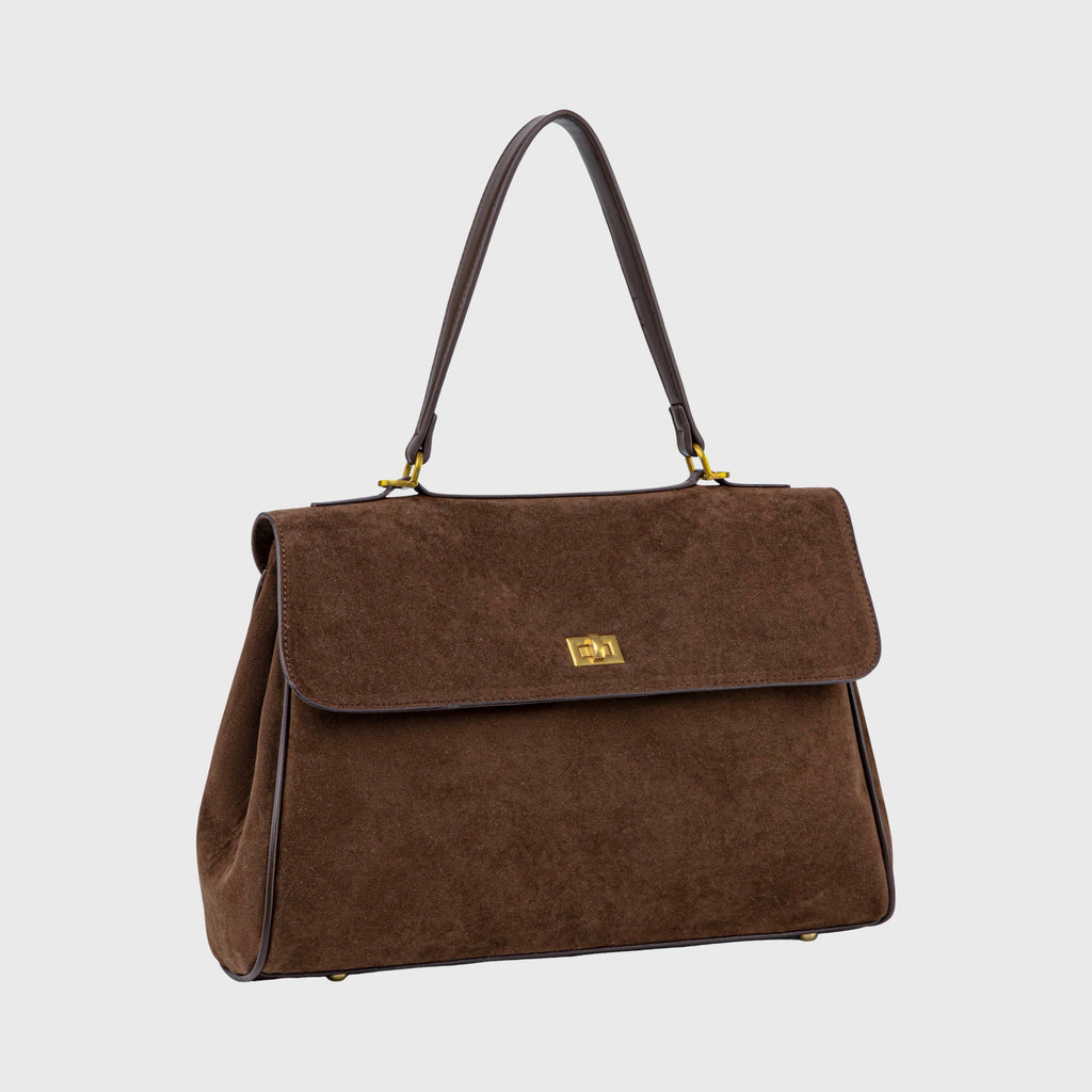 Sac à main Ciara Essential – Sac à main en daim marron chocolat