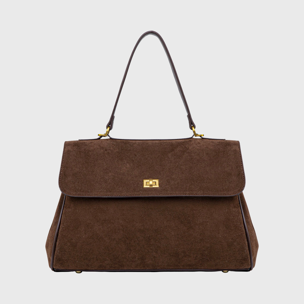 Sac à main Ciara Essential – Sac à main en daim marron chocolat