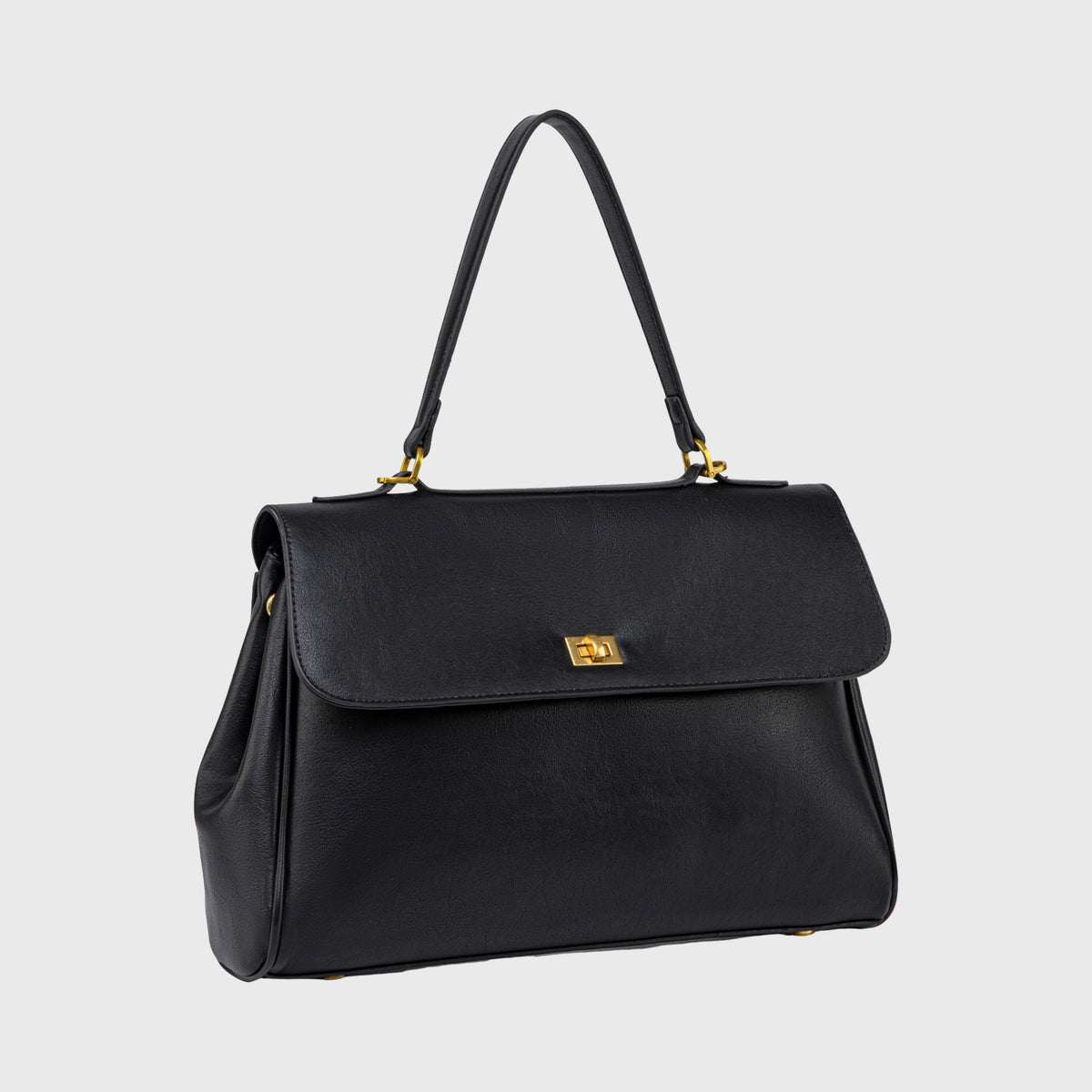 Sac à main Ciara avec poignée – Sac à main en cuir noir