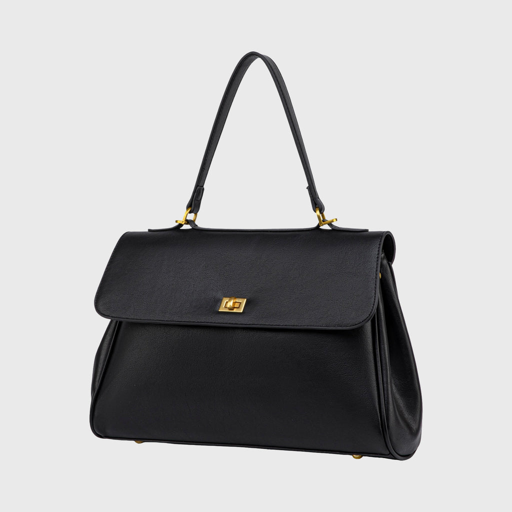 Sac à main Ciara avec poignée – Sac à main en cuir noir