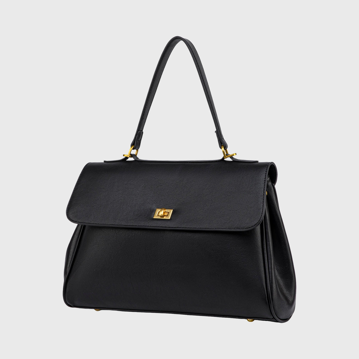 Sac à main Ciara avec poignée – Sac à main en cuir noir