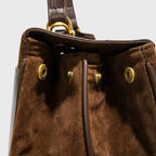 Sac à main Ciara en daim – Sac porté épaule en daim marron