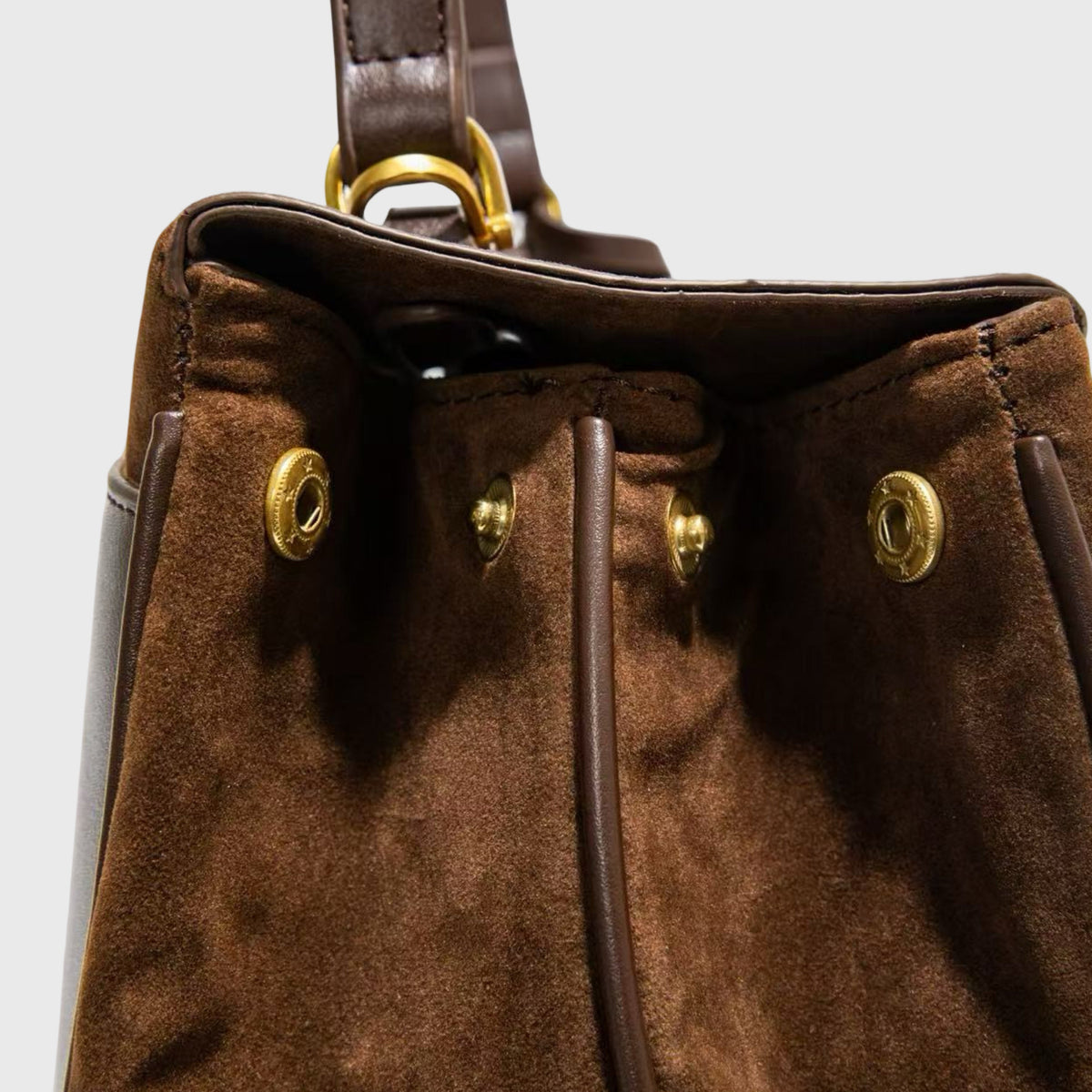 Sac à main Ciara en daim – Sac porté épaule en daim marron