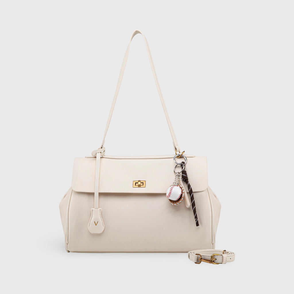 Sac à épaule vintage Ciara – Sac à main en cuir crème