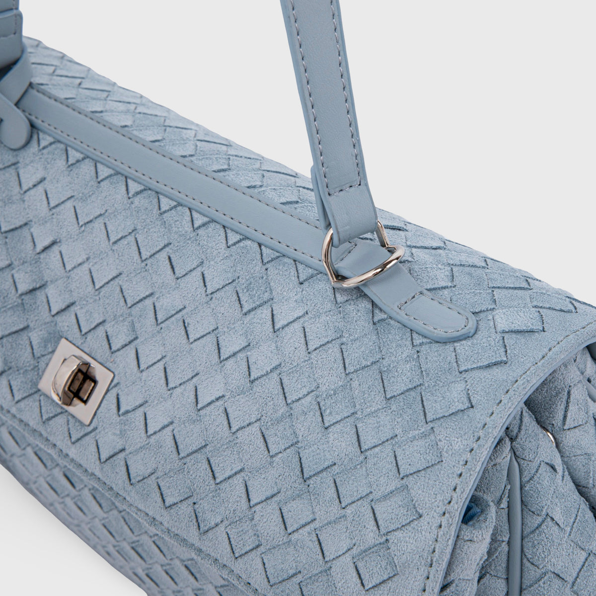 Sac tissé vintage Ciara – Daim bleu clair
